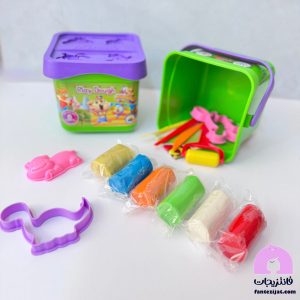 خمیر بازی سطلی 6 رنگ ارژنگ
